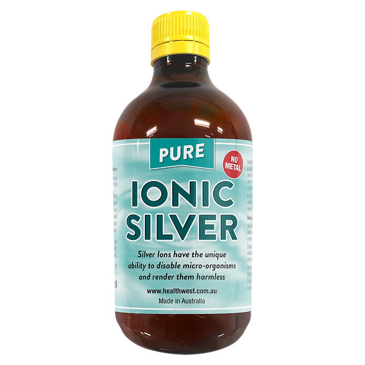 Healthwest Ionic Silver 500ml Glass Bottle